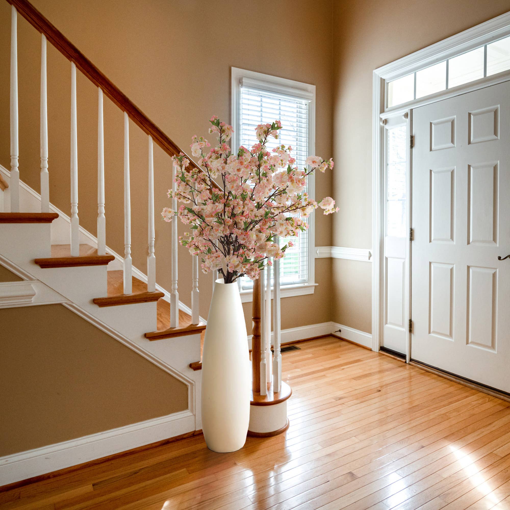 Larksilk – wholesale Konstgjorda blommor – Konstgjord 45 ”Rosa Silk Cherry Blossom Spray Inomhusdekor6