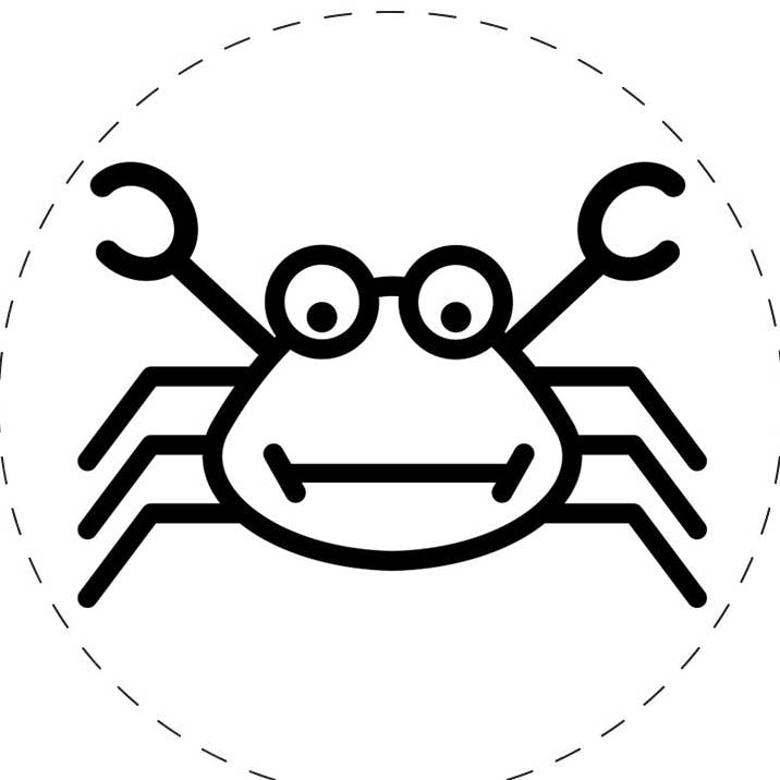 Silly Crab Self-Inking Rubber Stamp for Stamping Crafting Planners for wholesale by Sniggle Sloth