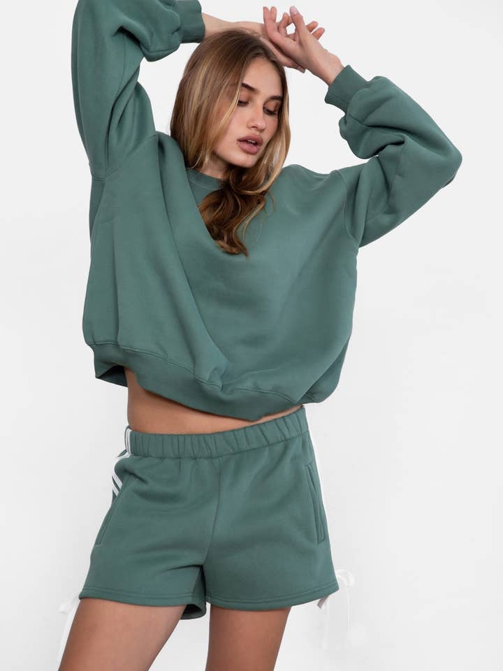 TICTOC - Wholesale Shorts - Women's - SUNNI Casual Mid Rise Plush Fleece Shorts22