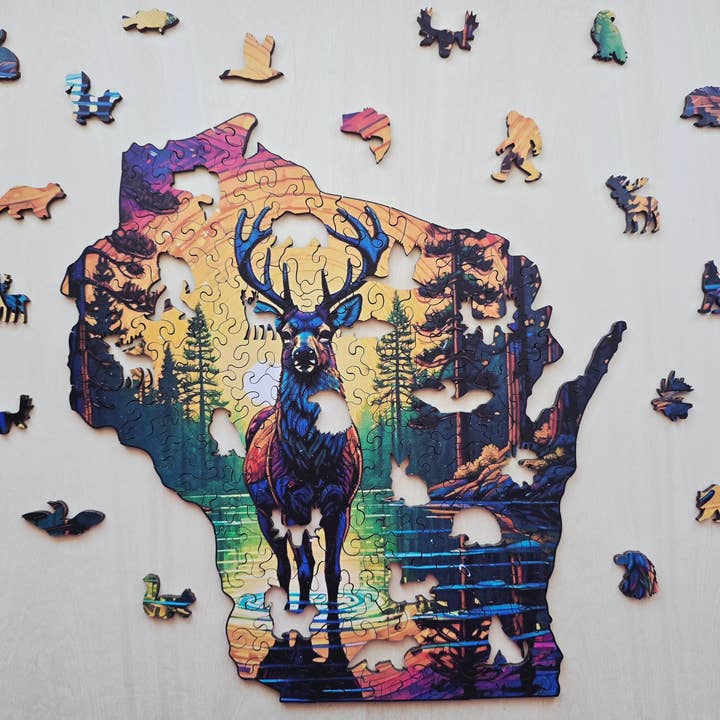 Art Factory LLC - Wholesale Puzzle - Adult - Wisconsin wooden puzzle1