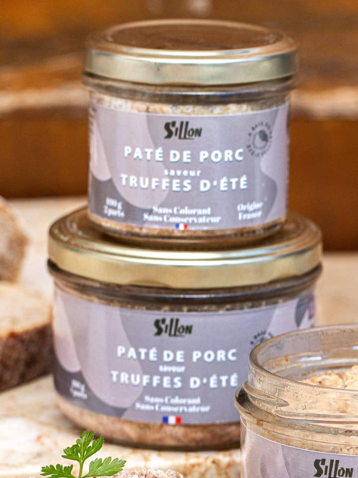 Pâté di Maiale, sapore Tartufo Estivo 100g per la vendita all'ingrosso da parte di Sillon