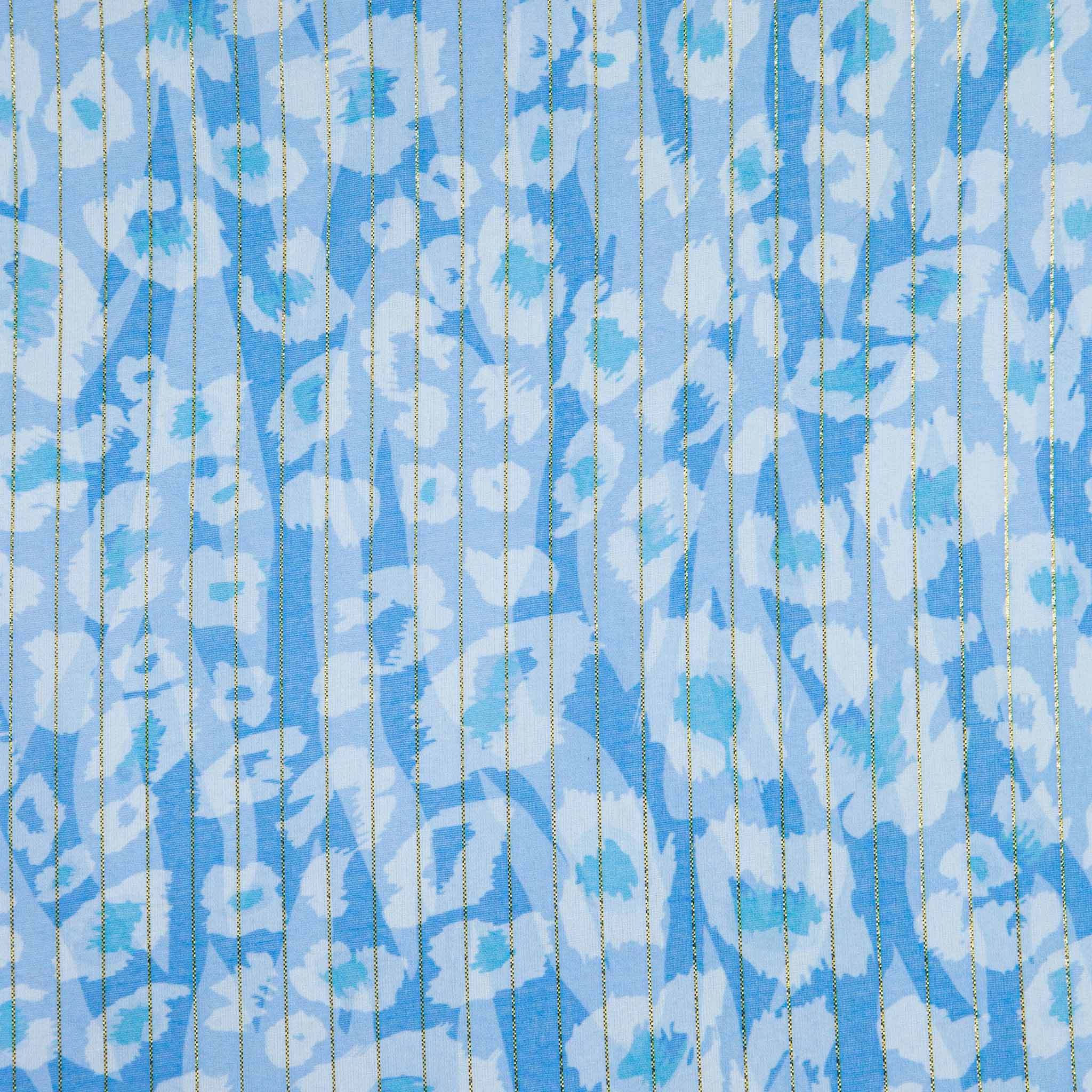 Sarta Accessories - Wholesale Scarf - Women's - Mika Lightweight Scarf - Blue, Leopard Print3