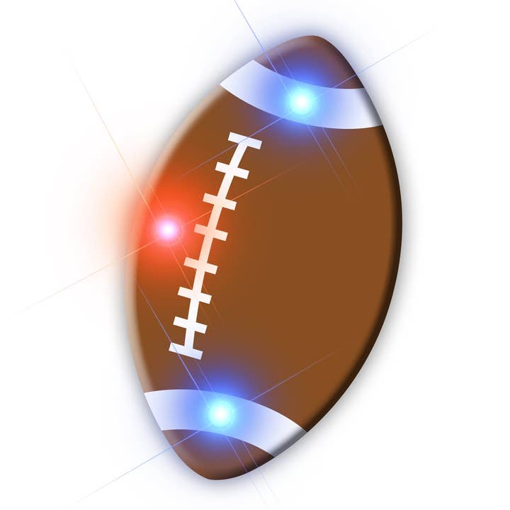 Football Flashing Body Light Lapel Pins for wholesale by Blinkee.com, LLC