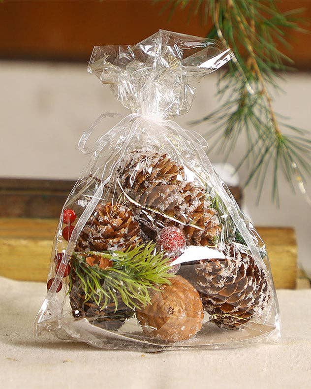 Dibor – wholesale Potpourri – Frosted Berries Pinecone Pot Pourri4