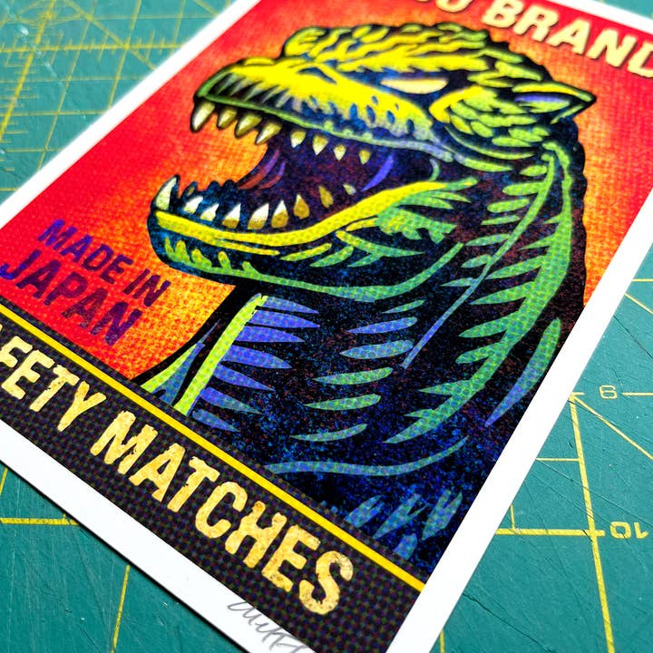ChetArt - Wholesale Art Print - Kaiju Matches 5 x 7 Matchbox Art Print1