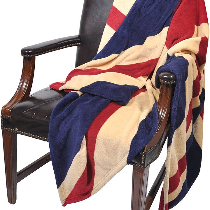 Tadpoles | Baby + Kids | Home + Play - Wholesale Throw Blanket - Sleeping Partners Union Jack Flag Coral Fleece Throw Blanket