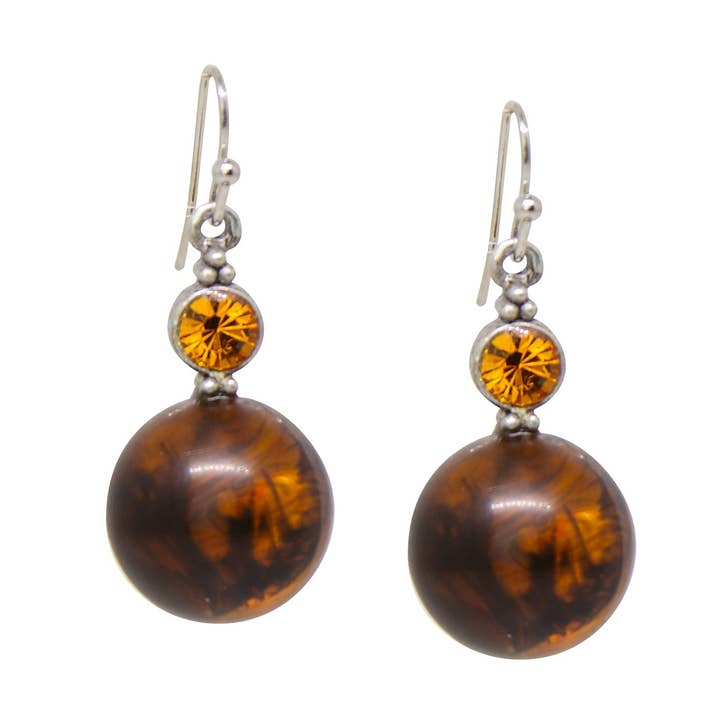 Pendientes colgantes grandes con cuentas y cristales Marblesque de 1928 Jewelry para venta al por mayor de 1928 Jewelry