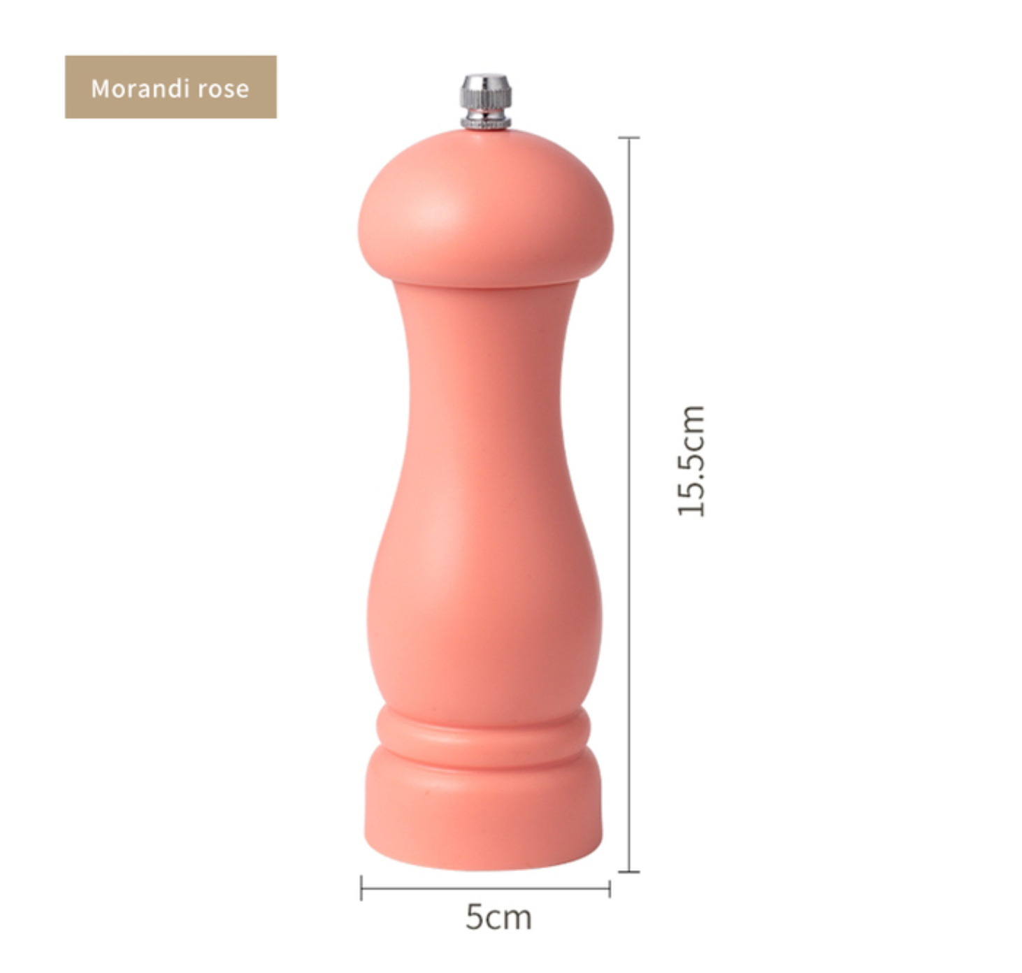 Homerely (We Cover All Import Duties) – Engroshandel Saltkværn – Genpåfyldelig salt- og peberkværn i Morandi-farver (PP-materiale)5