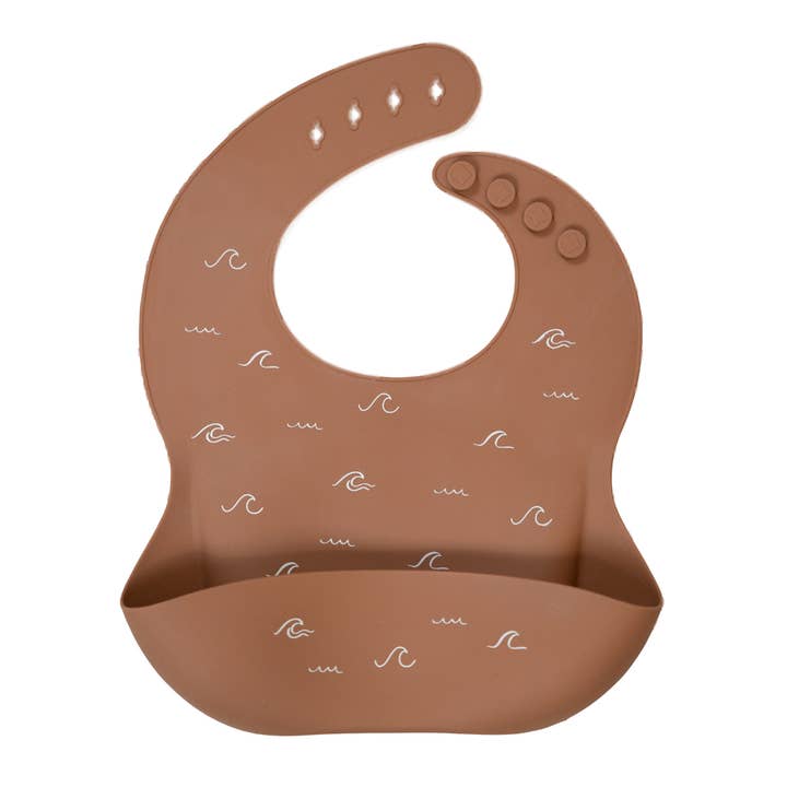 Wave Silicone Baby Bib for wholesale by EvryBaby