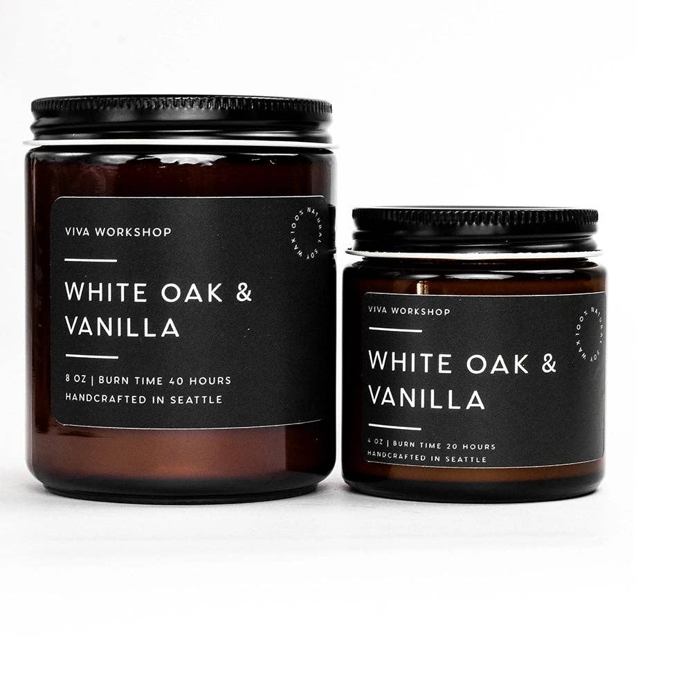 Viva Workshop - Wholesale Jar/Filled Candle - White Oak & Vanilla1