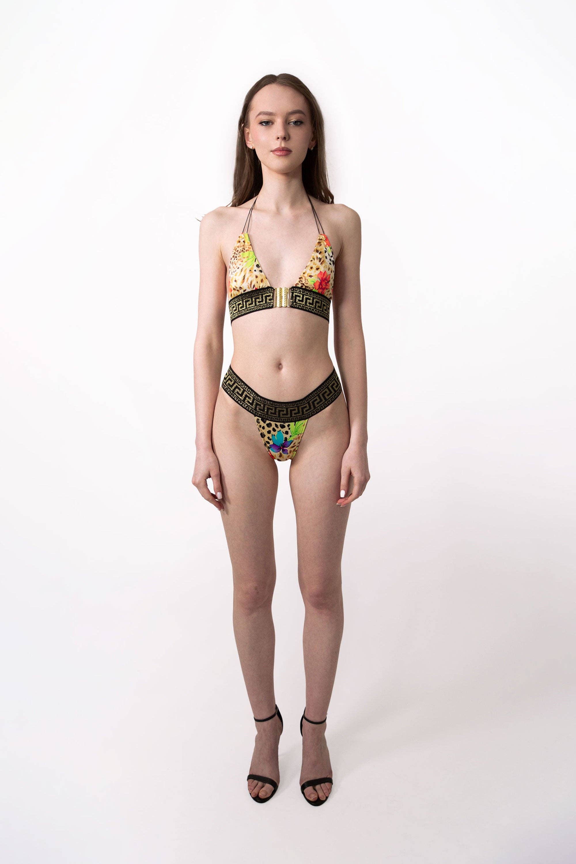 Luipaard bloemen Karina Bikini voor groothandel op Faire5