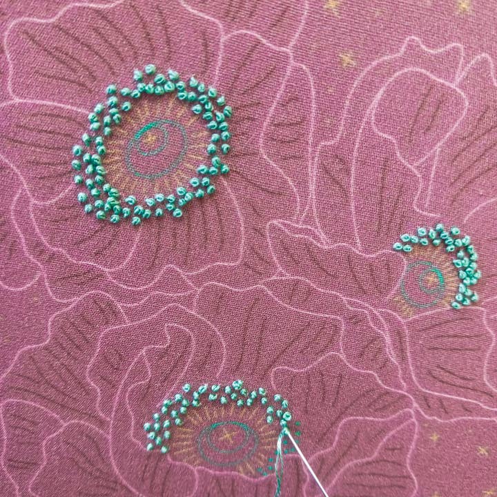 cozyblue handmade - Wholesale Embroidery/Cross Stitch Supplies - cosmic poppies embroidery kit