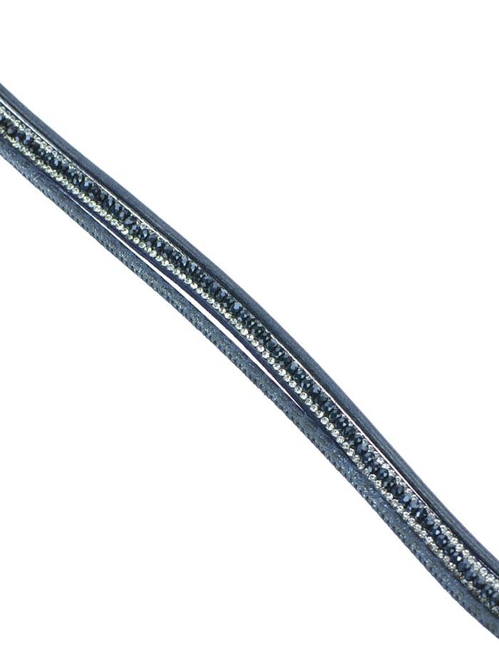 Bracelet en cuir cristallin à boucles multiples pour la vente par Victoria Moda