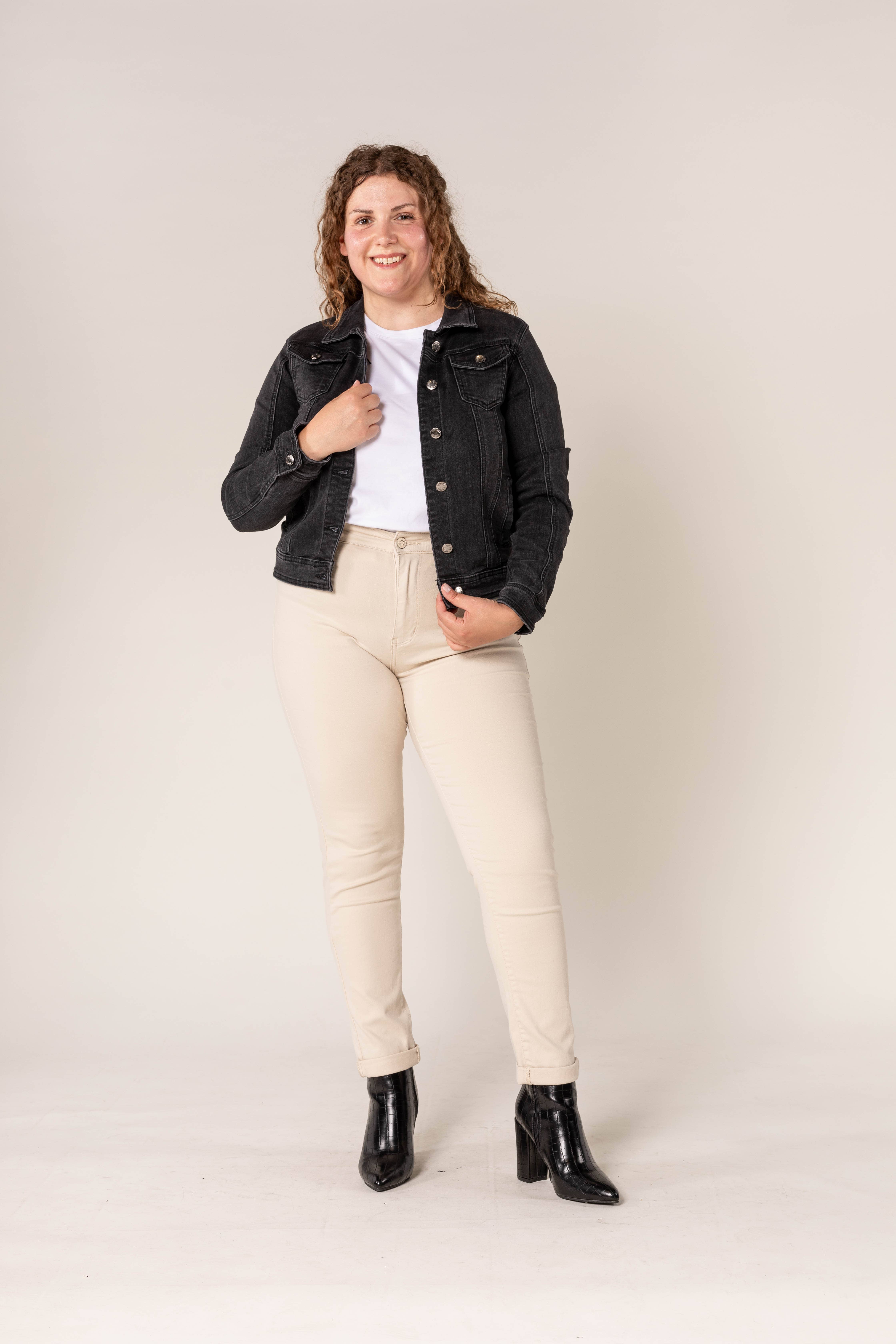 Nina Carter - Vendita all'ingrosso Giacca di jeans - Donna - Giacca in denim elasticizzato plus size H189-1/H204-1/203-18