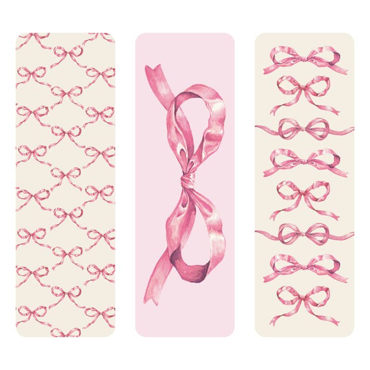 Marque-pages nœud rose pour la vente par Hester & Cook - Stationery