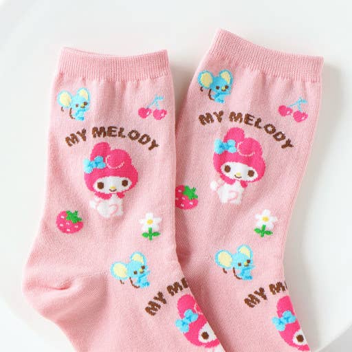 K-Wonderland - Wholesale Socks - Women's - NEW Sanrio Friends with Mascots Crew Socks6