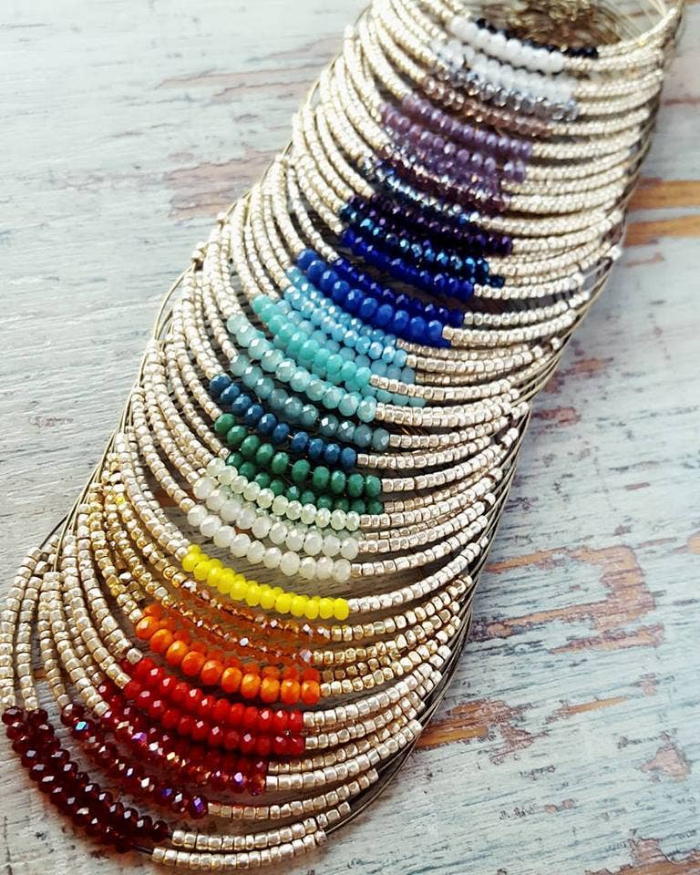 MorninGloria's - Wholesale Hoop Earrings - Crystal Beaded Hoop Earrings26