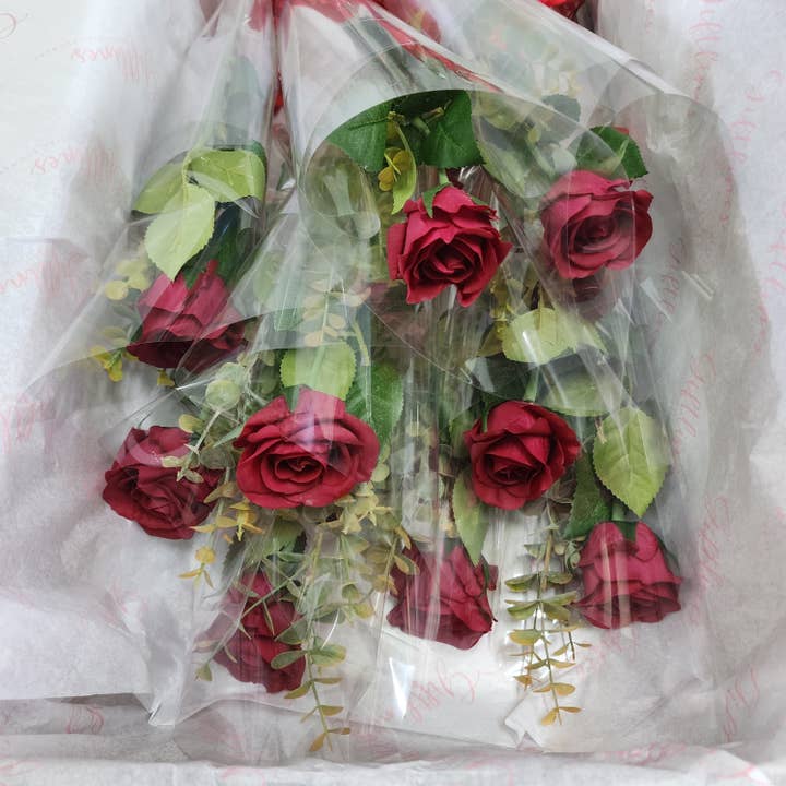 Realistic Artificial Flowers - Wholesale Artificial Flowers - Gift Wrapped, Single, Real Touch, Red Rose - Realistic Artificial Flowers