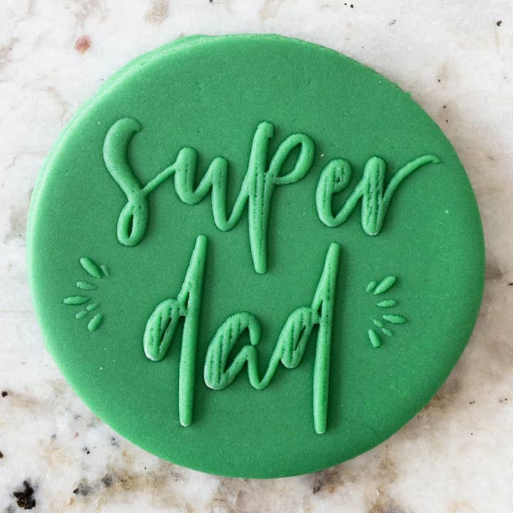 SuperDad 3 POPup Embosser Stamp Fathers Day for wholesale by Cut Bake Stamp