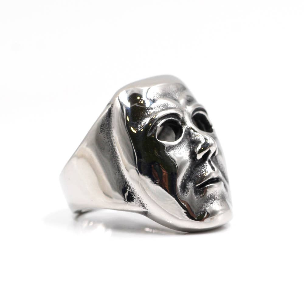 Awaken - Wholesale Signet Ring - Face Ring Head Mask-A-4643