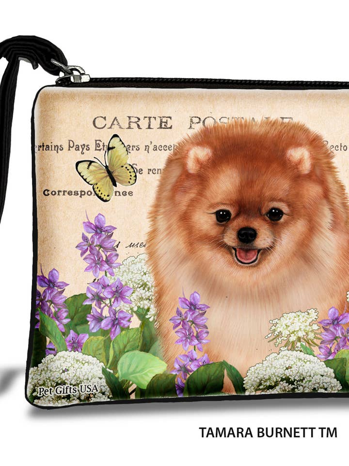Pomeranian (Orange) - Zippies Pet Pouch Coin Purse for wholesale by Pet Gifts USA, LLC