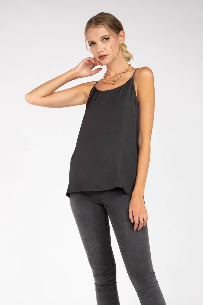 Naked Zebra – Top interior – Mulher por atacado – Camisola de Cetim com Costas de Nadador - TF6