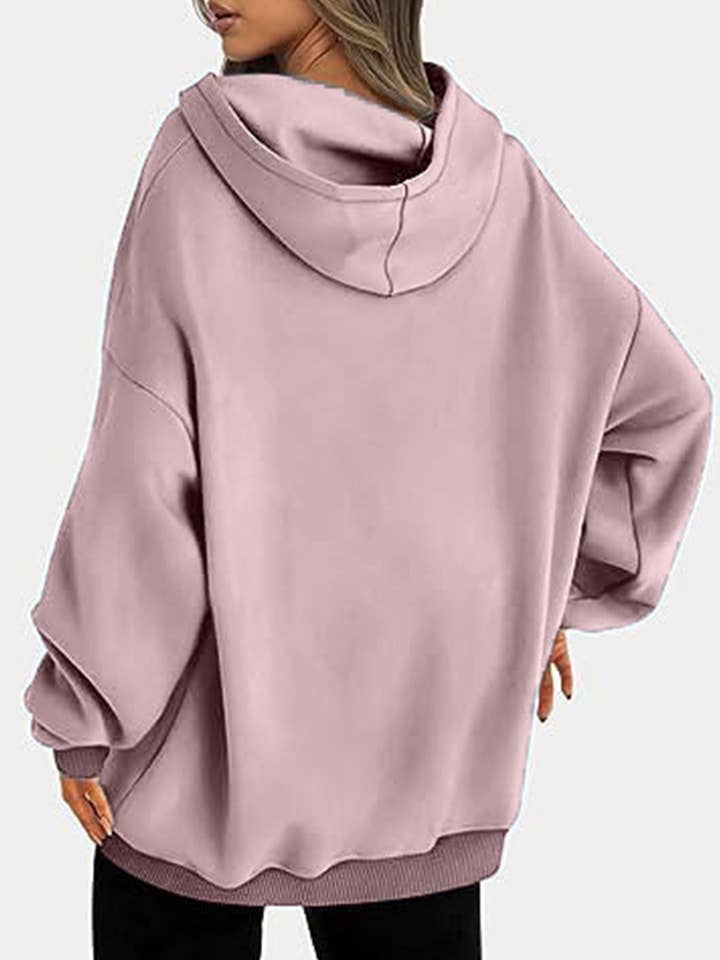 Lovenne - Wholesale Hoodie - Women's - Oversized loose fleece hooded sweatshirt16