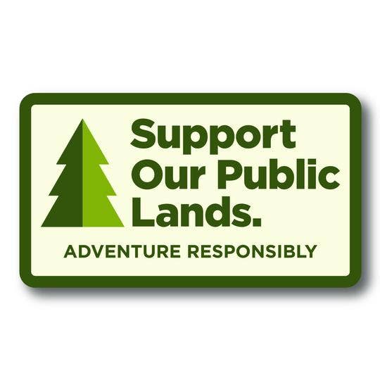 Stöd vårt Public Lands utomhusäventyrsklistermärke för wholesale av Adventure Responsibly