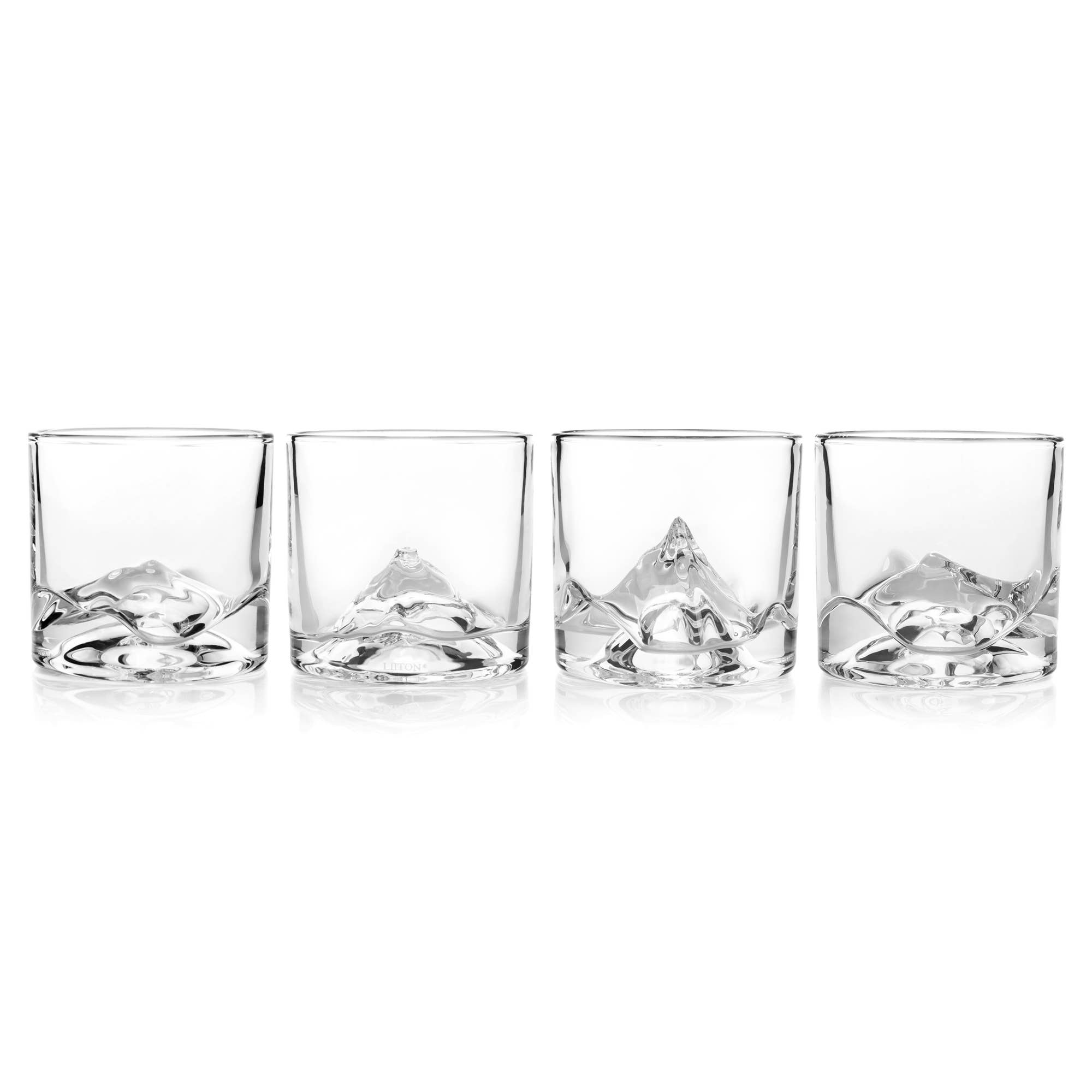 Viva | Espro | Liiton - Wholesale Cocktail/Liquor Glass - The Peaks - 4-Piece Crystal Bourbon Whiskey Glass Set7