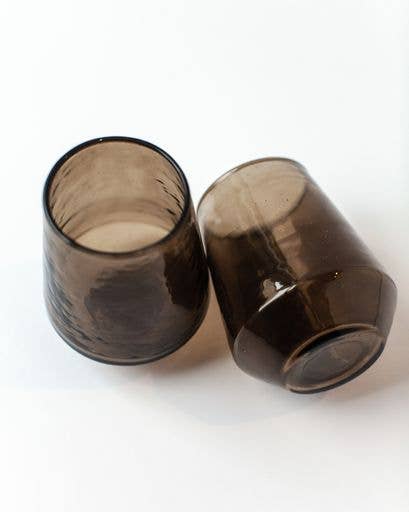 Acacia Creations - Vente Verre/tasse - Ensemble de 2 verres à eau soufflés à la main avec texture martelée3