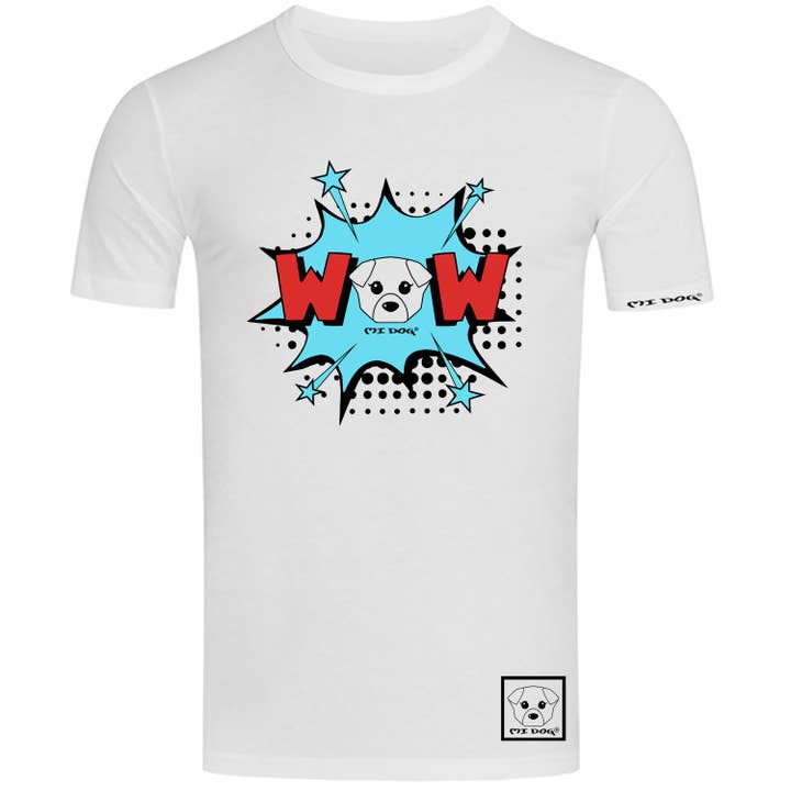 Mi Dog, da uomo, simpatica frase WOW in stile comico per la vendita all'ingrosso da parte di MI DOG