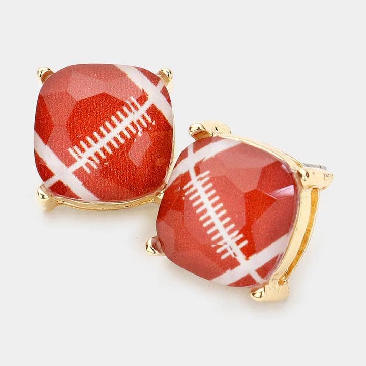 Acrylic Sport Stud Earrings for wholesale by Kate Tuesday Jewelry