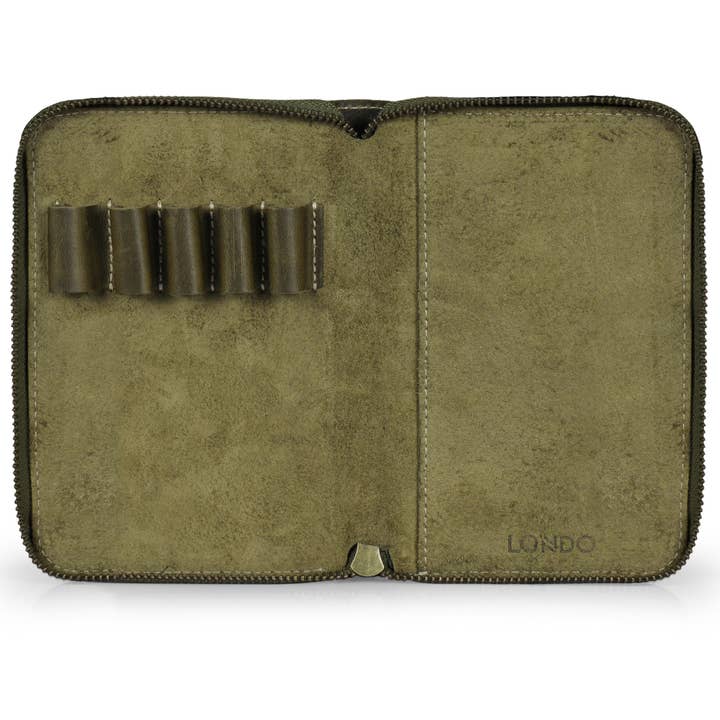 Londo - Wholesale Pencil Case/Pouch - Londo Genuine Leather Padfolio with Pencil Holder - 5 Slot16