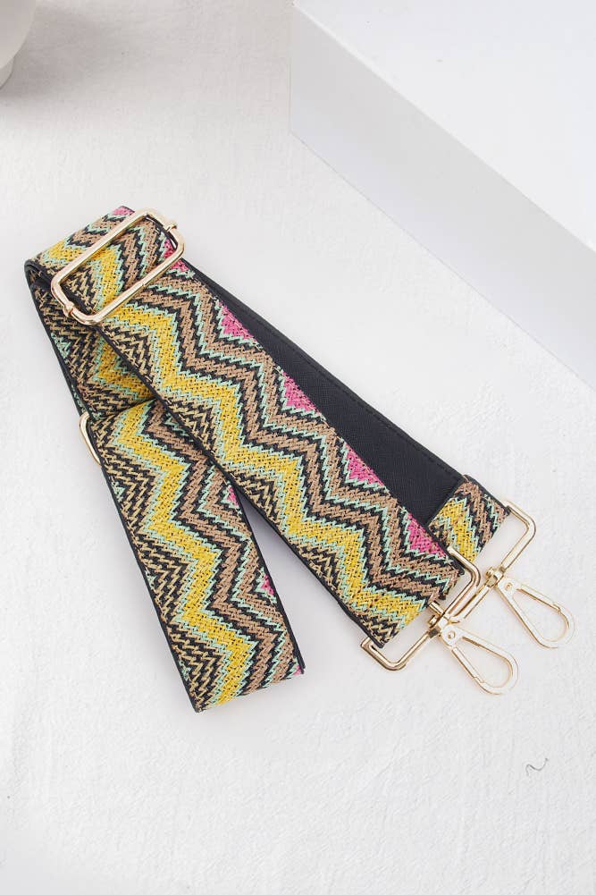 Hana - Wholesale Bag Strap - Women's - Chevron Pattern Straw Bag Straps11