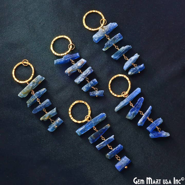 GemMartUSA - Vente Colliers à pendentif - Pierre Précieuse Brute Avec Attache Ronde en Or 67x26mm Pendante1