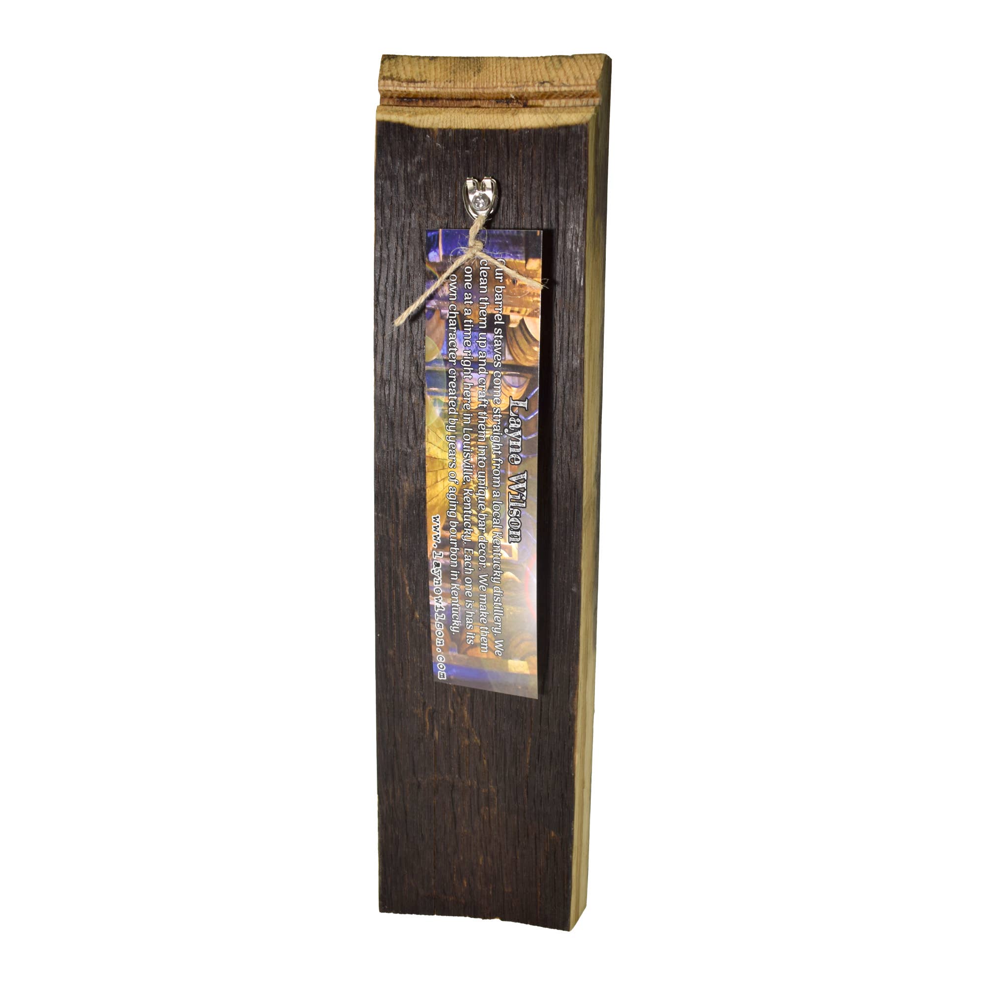 Layne Wilson - Wholesale Sign - Reclaimed Barrel Stave Wall Sign with Metal Whiskey Cutout3