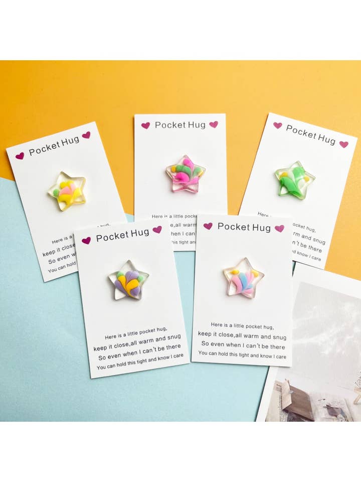 Taphug - Pocket Hug Colorful Resin Star for wholesale by Magia Design