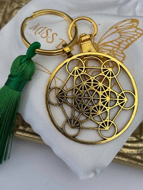 Miss DJ Angel - Wholesale Keychain - Women's - Metatron cube keychain, Metatron charm, Archangel Metatron keychain, lucky charm pendant, esoteric pendant, good luck gift.3