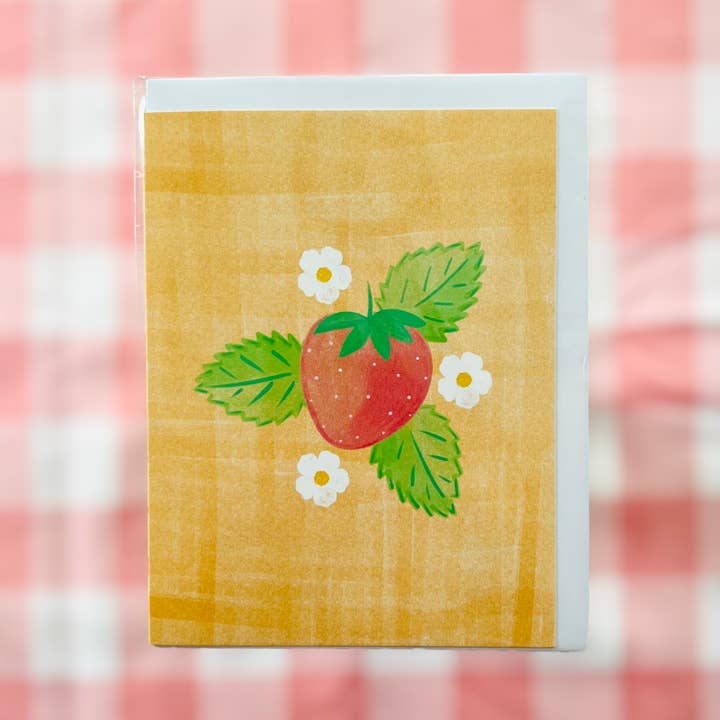 Strawberry Flower Everyday Card for wholesale by club daydream