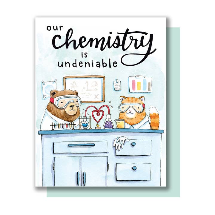 Our Chemistry Is Undeniable Love Card for wholesale by Paper Wilderness