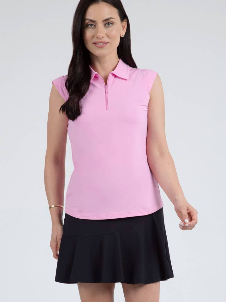 Solid Sleeveless Polo - 84000 for wholesale by IBKÜL