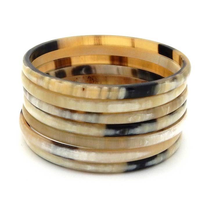 COUCOT - Wholesale Bangle Bracelet - Light Horn Week To View - 5mm Width0