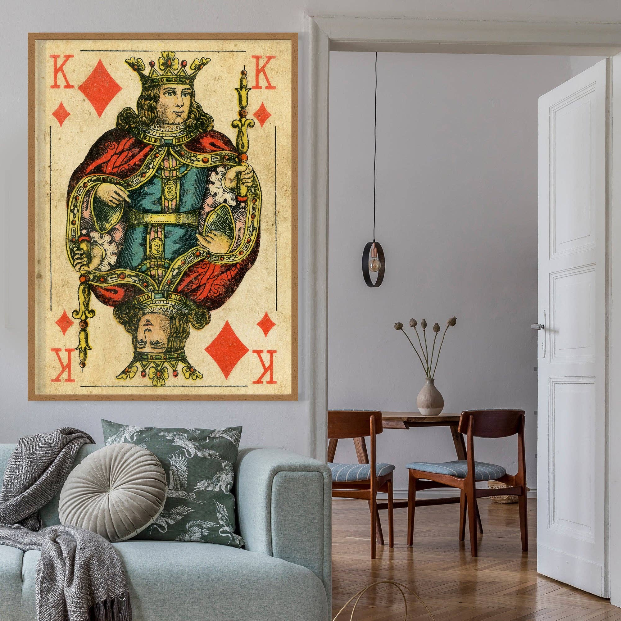 Ink & Drop - Wholesale Art Print - Vintage Playing Card Print - King of Diamonds2