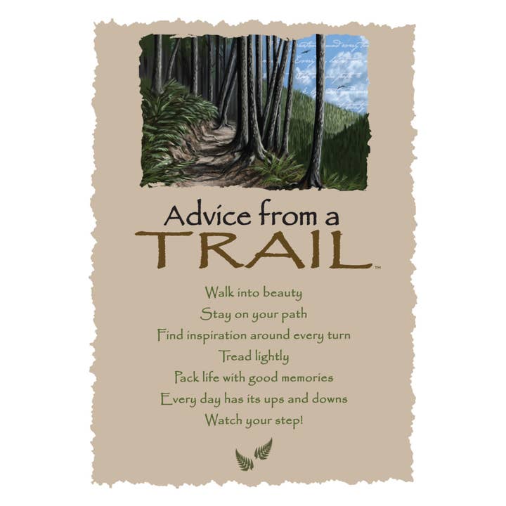 Advice from a Trail Greeting Card - Blank for wholesale by Advice for Life by Your True Nature
