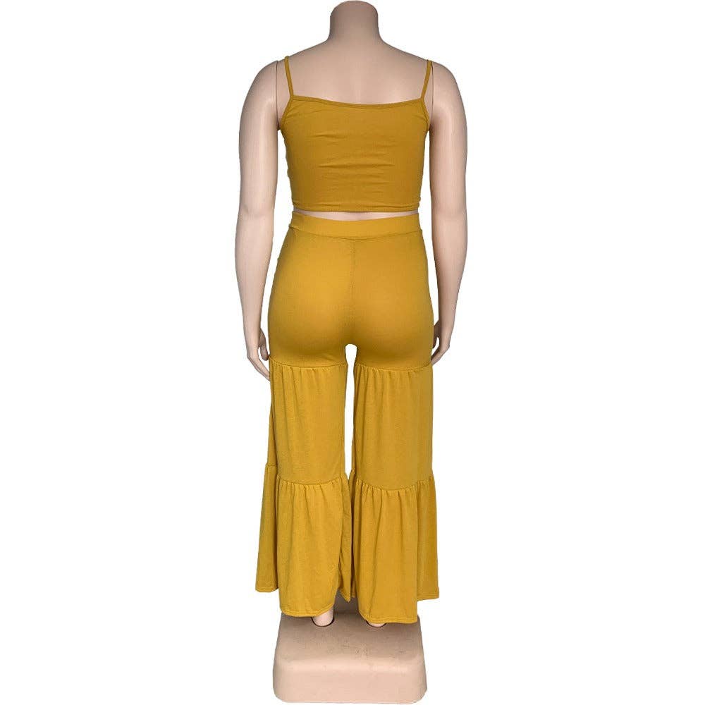 VIGOR - Wholesale Top & Pant Set (NOT Loungewear) - Women's - Trendy casual plus size women clothes clothing summer tank13