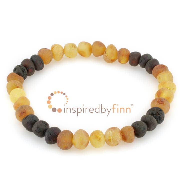 Baltic Amber Bracelet – Elastic - Raw Multi for wholesale by Inspired By Finn