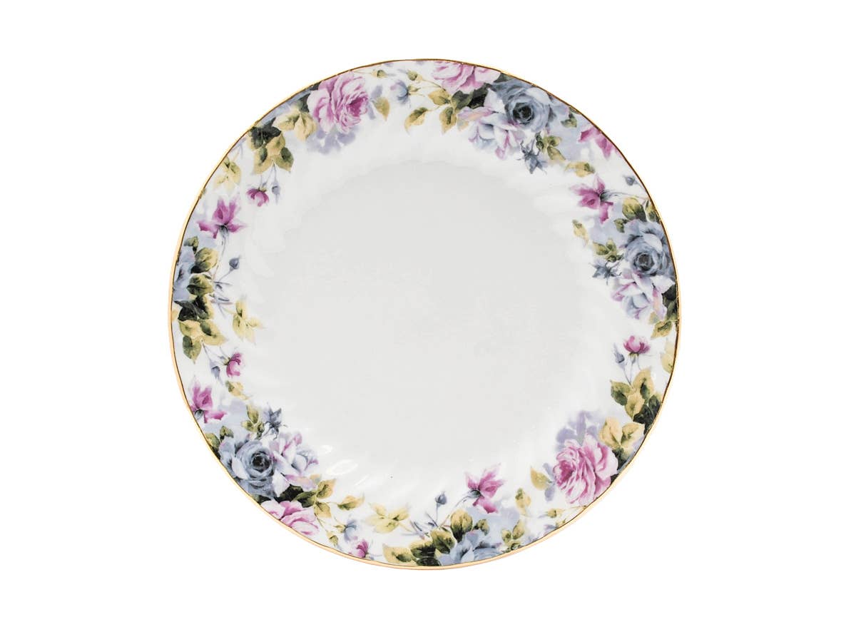 Lynns - Wholesale Bowl - *Elegant 8¼-Inch Porcelain Soup Plate with Rippled Swirls6