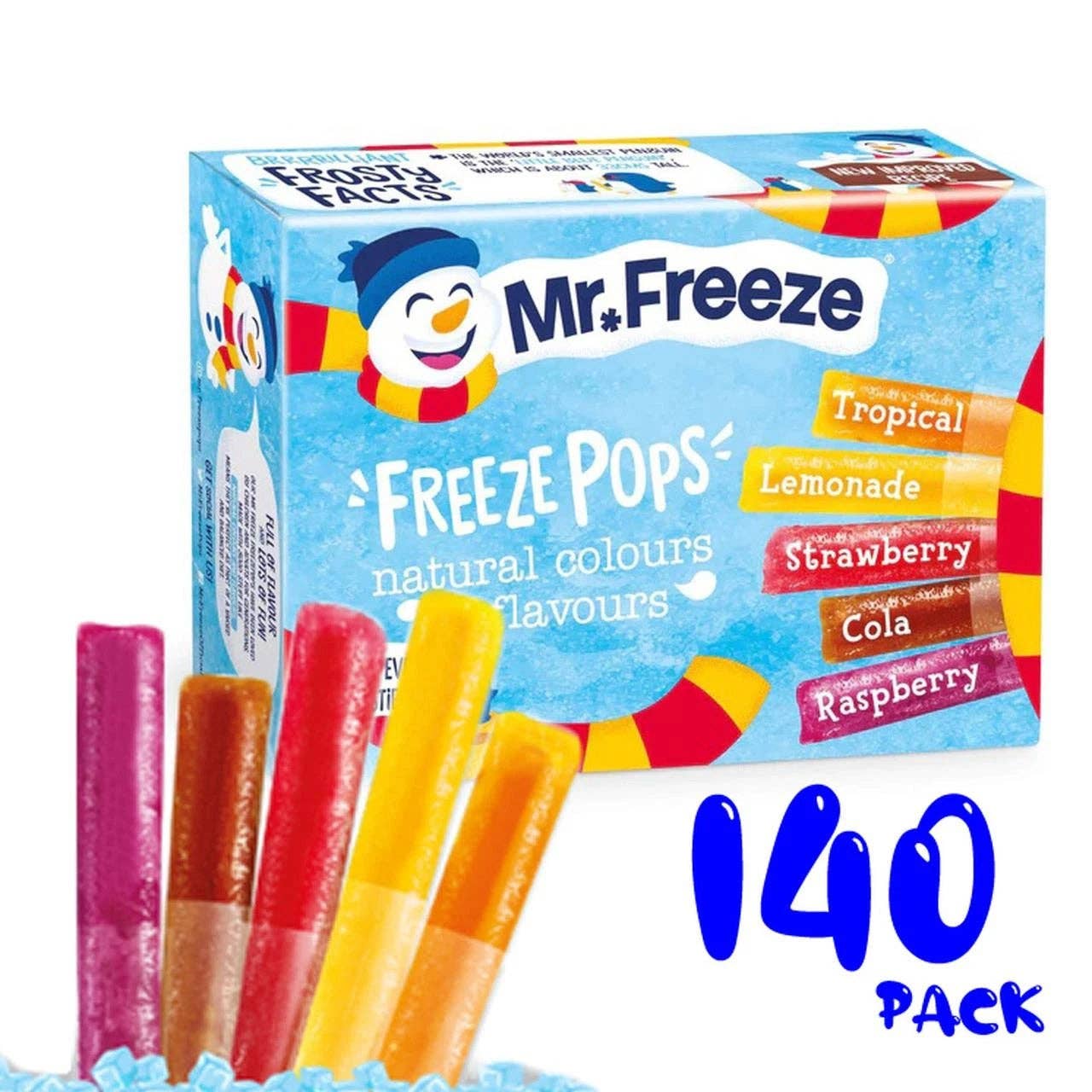 Kasmira sweets ltd – wholesale Ice cream/sorbet – Mr Freeze Ice Pops – Classic Freezer Treats | Mixed Flavours | Halal & Family Favourite1