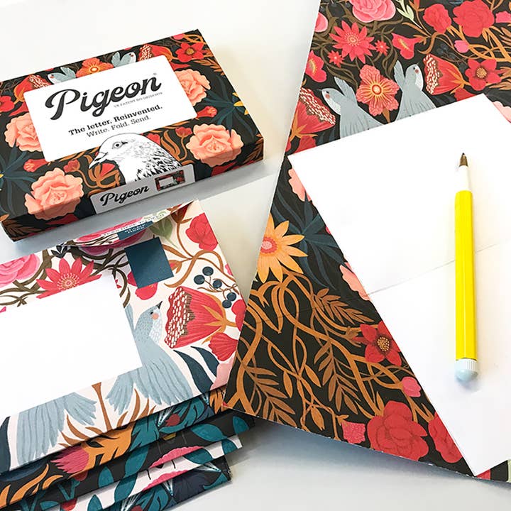 pigeonposted - Wholesale Stationery/Notecard Set - Bright & Beautiful Pigeon letter pack