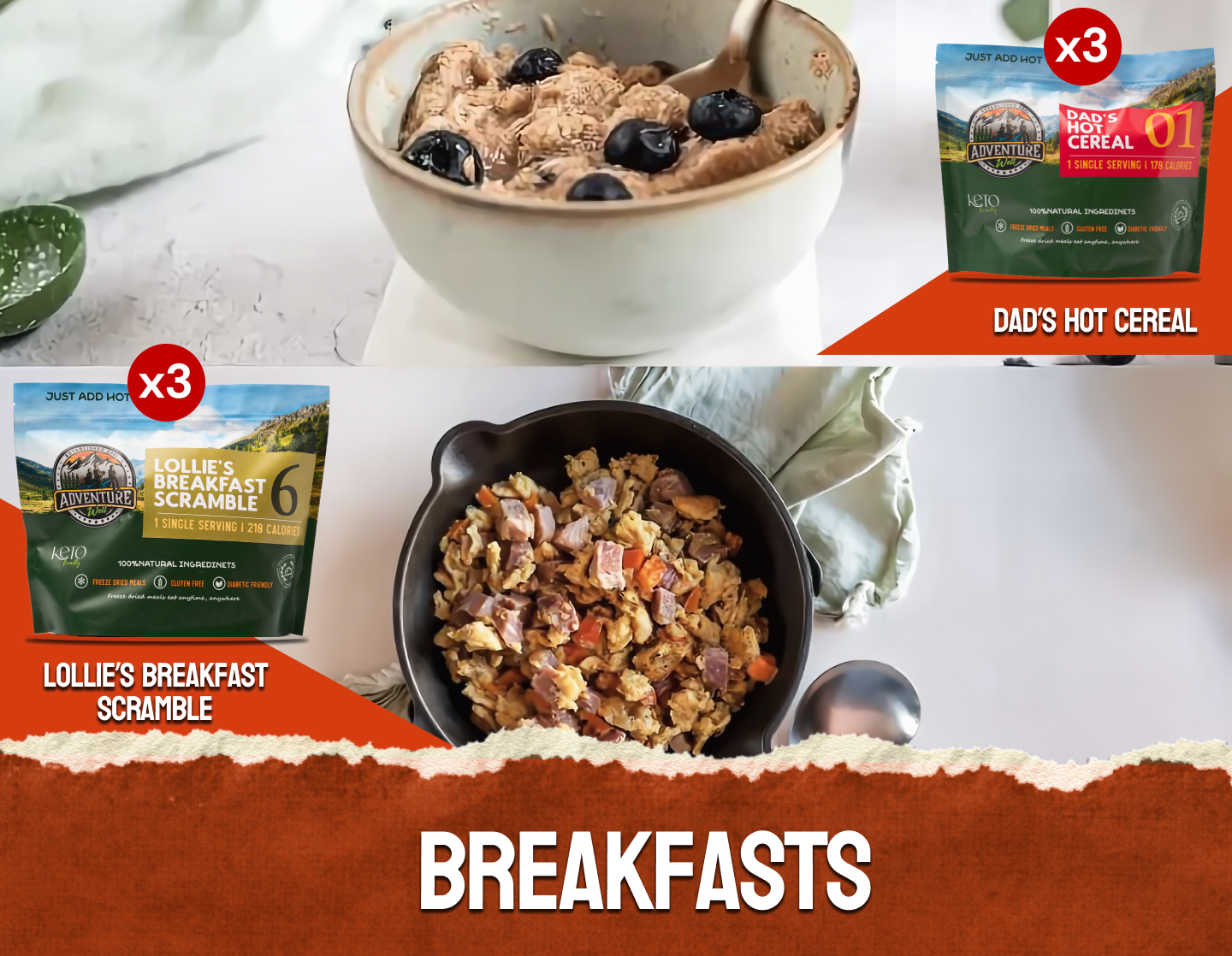 Adventure Well Outdoors - Wholesale Shelf Stable Prepared Meal - Weekender Duo Meal Kit3